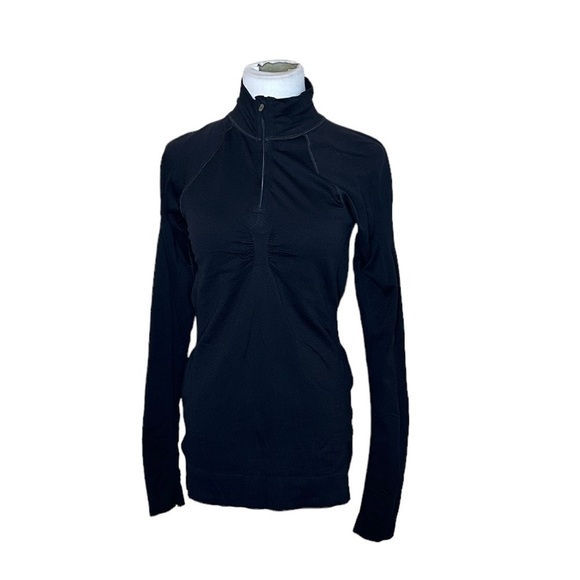 Lucy Black 1/4 Zip Long Sleeve Performance jacket - Picture 1 of 8